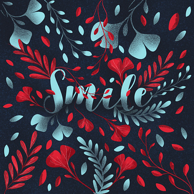 Smile colors design drawing floral flowers illustration nature pattern smile