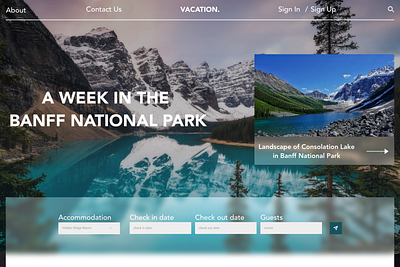 Tourism web-design concept branding design ui ux web website