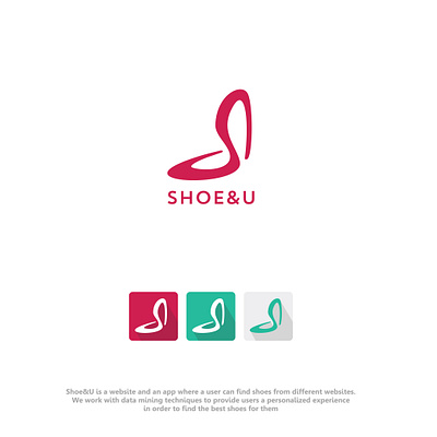 SHOE&U App logo app branding design heels logo shoes