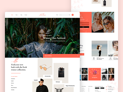 Blissoni Fashion Store adobe xd design redesign ui uidesign user interface design user interface ui web website concept website design