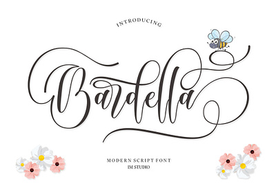 Bardella font handwritten script font scrit