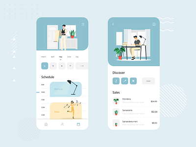 Plan Of Day ( Work from home) UIUX Design design illustration likeforlike ui uiux