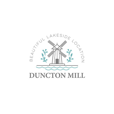 Duncton Mill Logo branding cute design elegant graphic hall illustration logo simple vintage