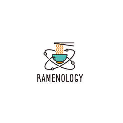 Ramenology Logo design food graphic illustration kitchen logo modern noodle playful ramen restaurant simple