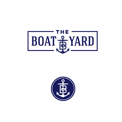 The Boat Yard Logo boat branding design elegant graphic illustration logo modern monogram simple vintage yard