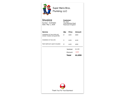 Daily UI (Day 46) dailyui dailyui046 invoice