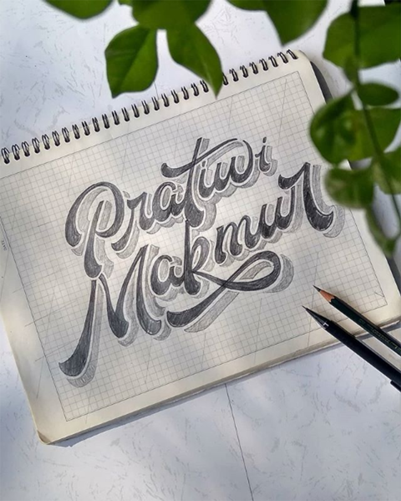 Example of Pratiwi Makmur - Brand Lettering