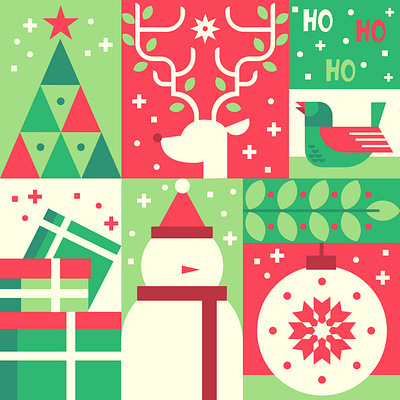 Christmas Pattern christmas deer design graphic illustration pattern