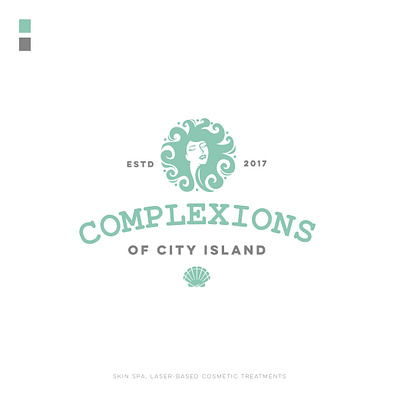 Complexions Spa Logo beauty branding design graphic illustration logo modern shell simple water women