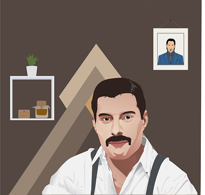 Freddie Mercury 11 abstract art backdrop background decoration decorative design element frame geometric graphic illustration line modern ornament pattern retro style vector vintage