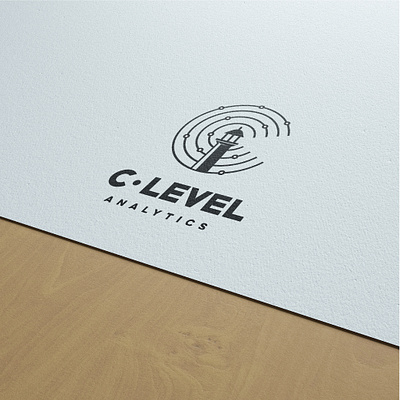 C.Level Analytics analysis analytic branding design lighthouse lighthouse logo logo modern simple