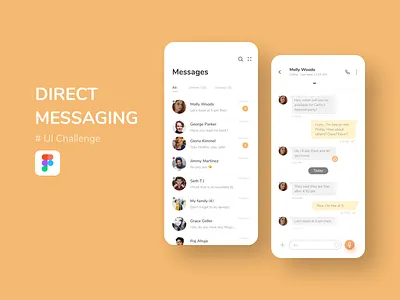 UI Challenge | Direct Messaging app daily ui direct messaging figma message app ui uichallenge