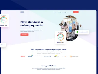 Header Exploration for Payment Website daily ui daily ui challenge header explore payment header payment ui payment website ui explore uxui web ui website website concept