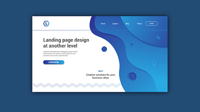 Landing page design creative design illustration landing page concept landing page design ui vector