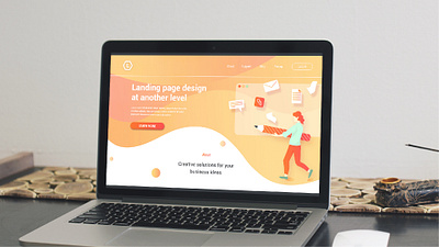 Landing page design creative design illustration landing page concept landing page design vector