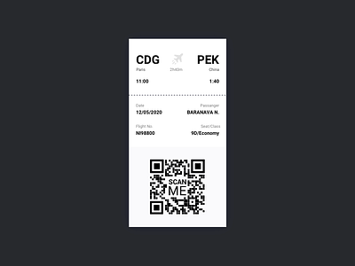 024 Boarding pass 2020 dailyui ui uidesign visualdesign