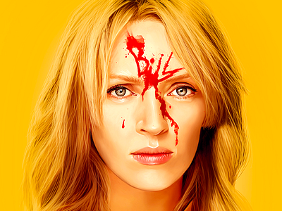 Kill Bill color digital art digital painting kill bill photoshop pop art portrait