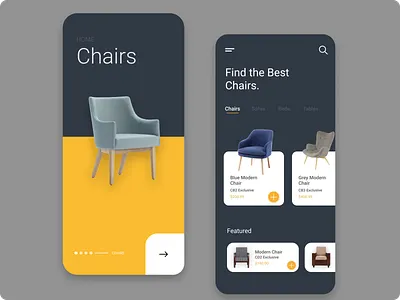 Furniture App Design app design figma figmadesign flat splash screen ui ux