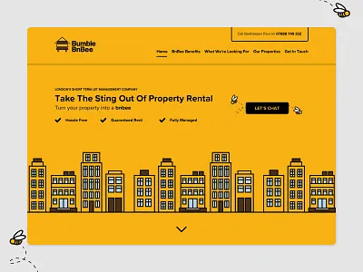 Air BnBee Landing Page for Bumble BnBee bumble digital insect landing page landing page design property singlepage ui web webdesign website websitedesign