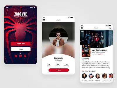 Movie Concept #0001 app artist design marvel mobile mockup typography ui uitrend ux uxdesign