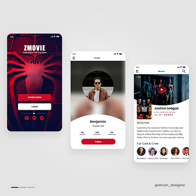 Movie Concept #0001 app artist design marvel mobile mockup typography ui uitrend ux uxdesign