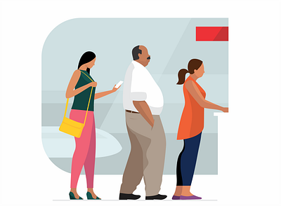 Que digital flatcolors illustraion minimalistic vector