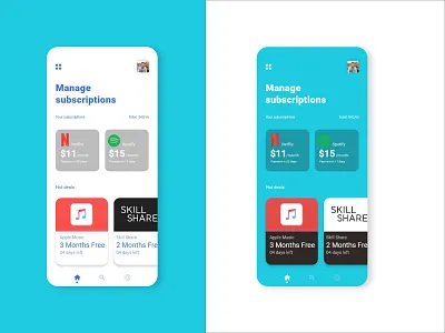 Subscription Management Mobile App dailyuichallenge moblieapp subscriptions uidesign uidesignpatterns uiux uxdesign