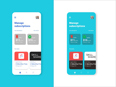 Subscription Management Mobile App dailyuichallenge moblieapp subscriptions uidesign uidesignpatterns uiux uxdesign
