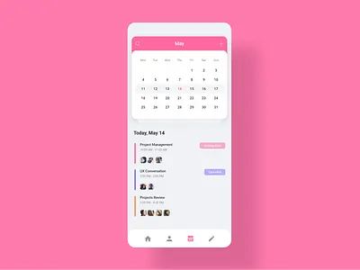 Daily UI 38 - Calendar app calendar calendar app calendar ui dailyui design minimal ui ui challenge webdesign
