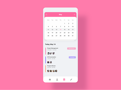 Daily UI 38 - Calendar app calendar calendar app calendar ui dailyui design minimal ui ui challenge webdesign