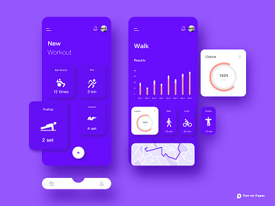 FITNESS App app app design design ergonomics fitness fitness app penonpaper ui ui design ui ux uidesign