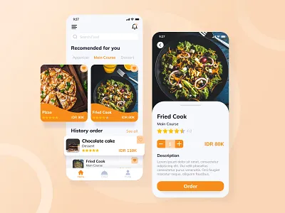 Restaurant App 🍴 app best design best shot branding clean design clean ui design flat food food app illustration ios minimalist modern restaurant restaurant app ui uiux uiuxdesign ux