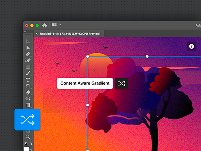 Content Aware Gradient for Illustrator adobe content aware digital imaging feature interaction design machinelearning ui ux