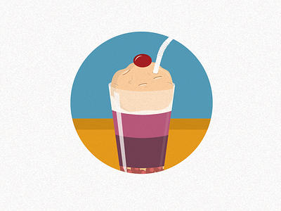Postcard Series : Mumbai Nostalgia - Indian Dessert Falooda flat illustration grain brush illustration illustration illustration design mumbai nostalgia stipple