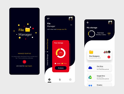 File Manager App Design adobexd branding design homepage managerapp ui uidesign uiuxdesign adobexd uiux uiuxdesign uiuxdesigner websitedesign