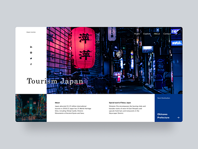 Tourism - Hero Section #3 app app design application clean clean ui figma flat interface landing page landing page design modern web web design web design agency webapp webdesign website website design white