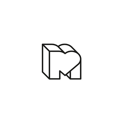 M + Heart logo idea black design graphic design heart heart logo icon idea illustration letter logo logo m logodesign logotype love mark minimal minimalism typography vector