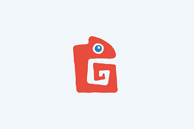 Chameleon G abstract logo branding chameleon character cute flat gaming hand drawn icon letter lizard logo mascot modern vector
