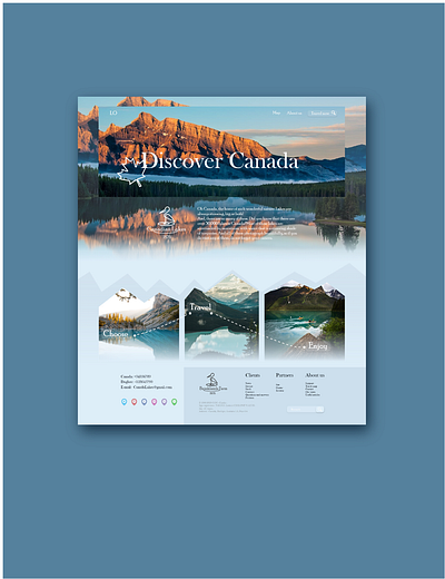 Disvoner Canada branding design flat illustration ui vector