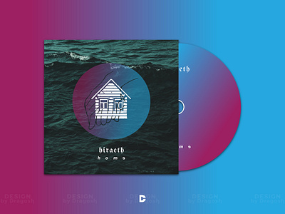 Hiraeth - Home / Artwork art direction band blue branding cd cd cover colors flat graphic design graphic designer home house illustration art illustrator metal metalcore music type typography waves