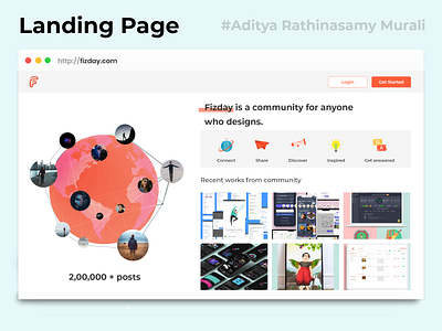 Landing page android app design dribbble invite ios landing page design landingpege ui uiux ux uxui webpage