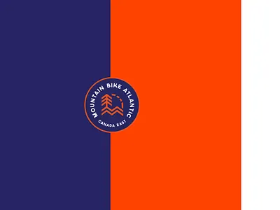 Mountain Bike Atlantic Logomark Set adventure icon logo mountain bike mountain biking mtb outdoor park patch patch tourism trails tree typography vector waves