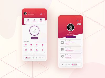 Robi App Redesign adobe xd app app design app interface application daily ui design interface mobile mobile app mobile app design mobile ui ui ui ux ui design uiux user interface ux