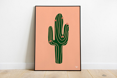 CACTUS OF MY MIND art cactus design flat illustration illustrator minimal procreate vector