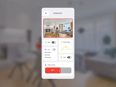 Daily UI 21 - Home Monitoring Dashboard app design flat illustration minimal mobile ui ux web