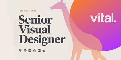 Vital is Hiring a Senior Visual Designer design hiring uidesign web design