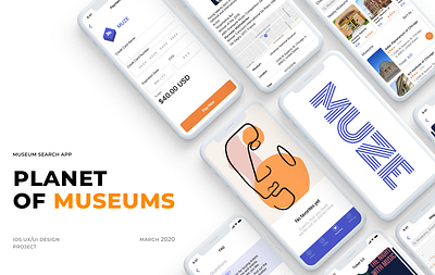 Application for museum app branding design minimal ui ux web