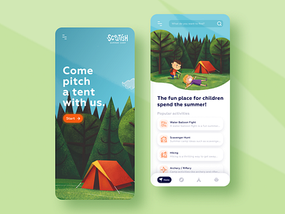 Summer camp mobile app aplication app app design design digital figma illustration illustration design interaction interaction design ios minimal app mobile mobile app summer camp ui uidesign uiux userinterface uxdesign