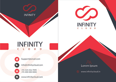 infinity cloud blue brand brand design brand identity branding branding design brochure brochure design brochure layout brochure mockup brochure template business infinity red