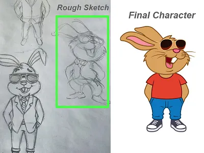 Super Cool Rabbit Character Design appdesign art cartoon art character creative emoji illustration logo stickers vector